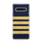 Navy and Gold Pilot Stripes Samsung Galaxy S10 Plus Case