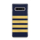 Navy and Gold Pilot Stripes Samsung Galaxy S10 Plus Case