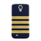 Navy and Gold Pilot Stripes Samsung Galaxy S4 Case