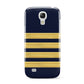 Navy and Gold Pilot Stripes Samsung Galaxy S4 Mini Case