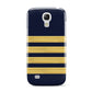 Navy and Gold Pilot Stripes Samsung Galaxy S4 Mini Case