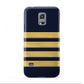 Navy and Gold Pilot Stripes Samsung Galaxy S5 Mini Case