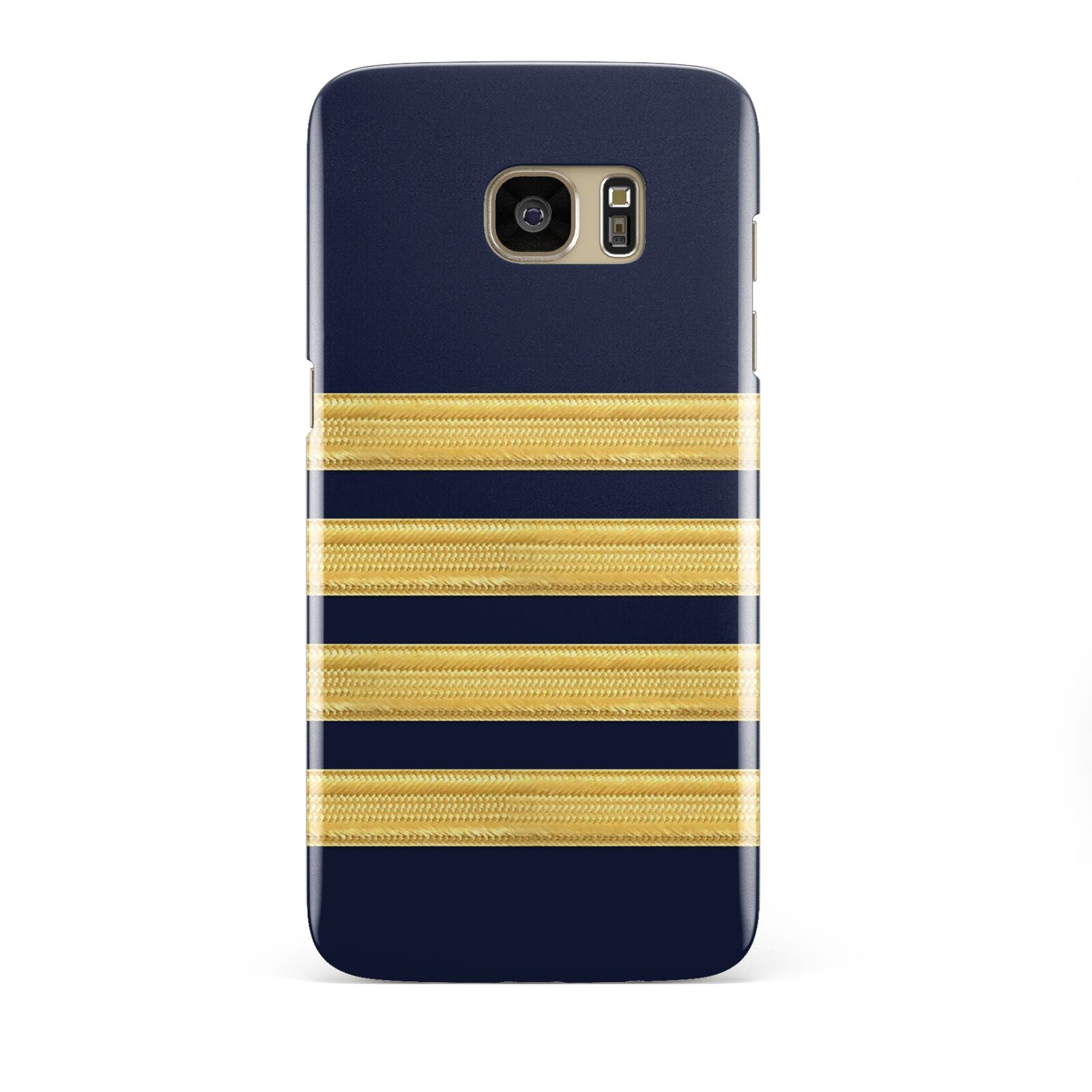 Navy and Gold Pilot Stripes Samsung Galaxy S7 Edge Case