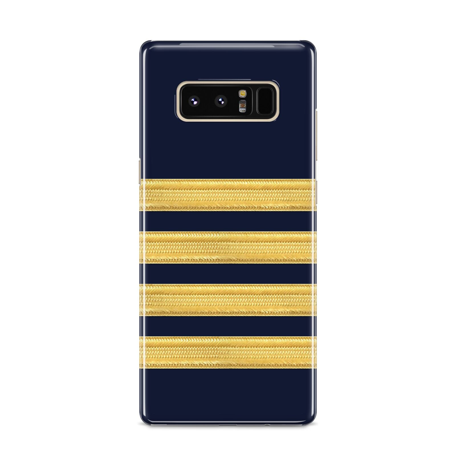 Navy and Gold Pilot Stripes Samsung Galaxy S8 Case
