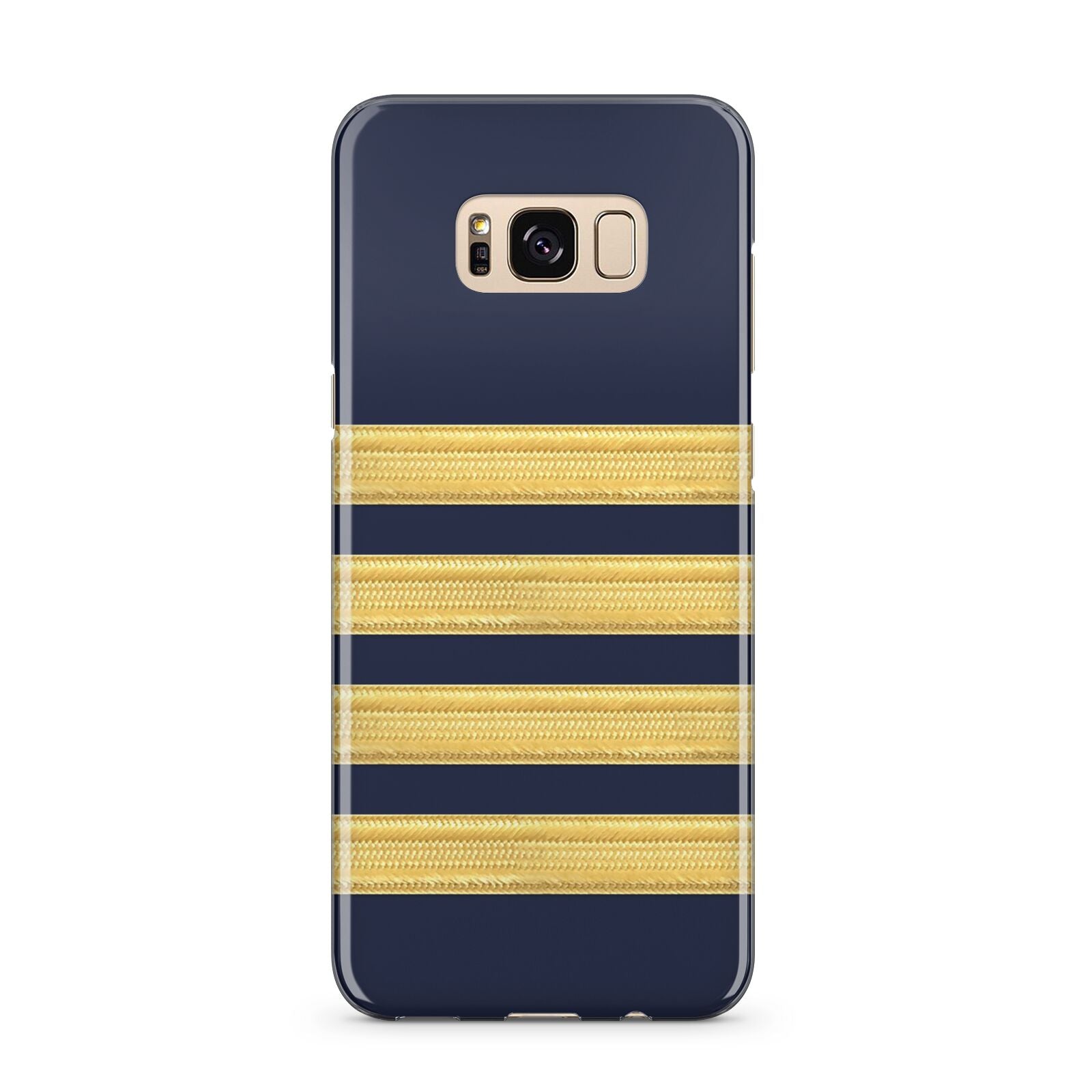 Navy and Gold Pilot Stripes Samsung Galaxy S8 Plus Case