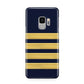 Navy and Gold Pilot Stripes Samsung Galaxy S9 Case