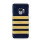 Navy and Gold Pilot Stripes Samsung Galaxy S9 Case