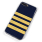 Navy and Gold Pilot Stripes iPhone 8 Plus Bumper Case on Black iPhone Alternative Image