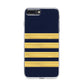 Navy and Gold Pilot Stripes iPhone 8 Plus Bumper Case on Black iPhone