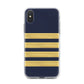 Navy and Gold Pilot Stripes iPhone X Bumper Case on Black iPhone Alternative Image 1