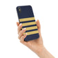 Navy and Gold Pilot Stripes iPhone X Bumper Case on Black iPhone Alternative Image 2