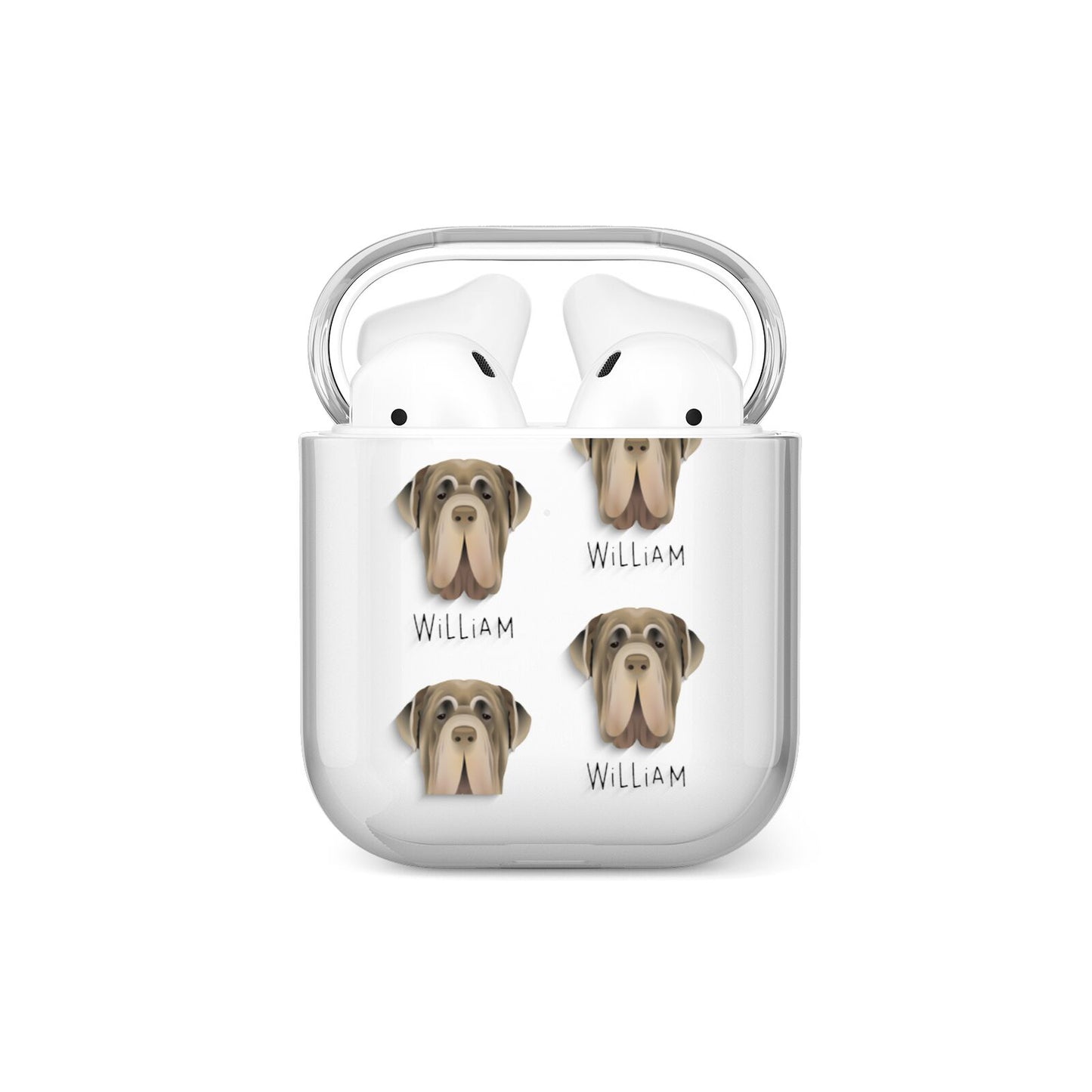 Neapolitan Mastiff Icon with Name AirPods Case