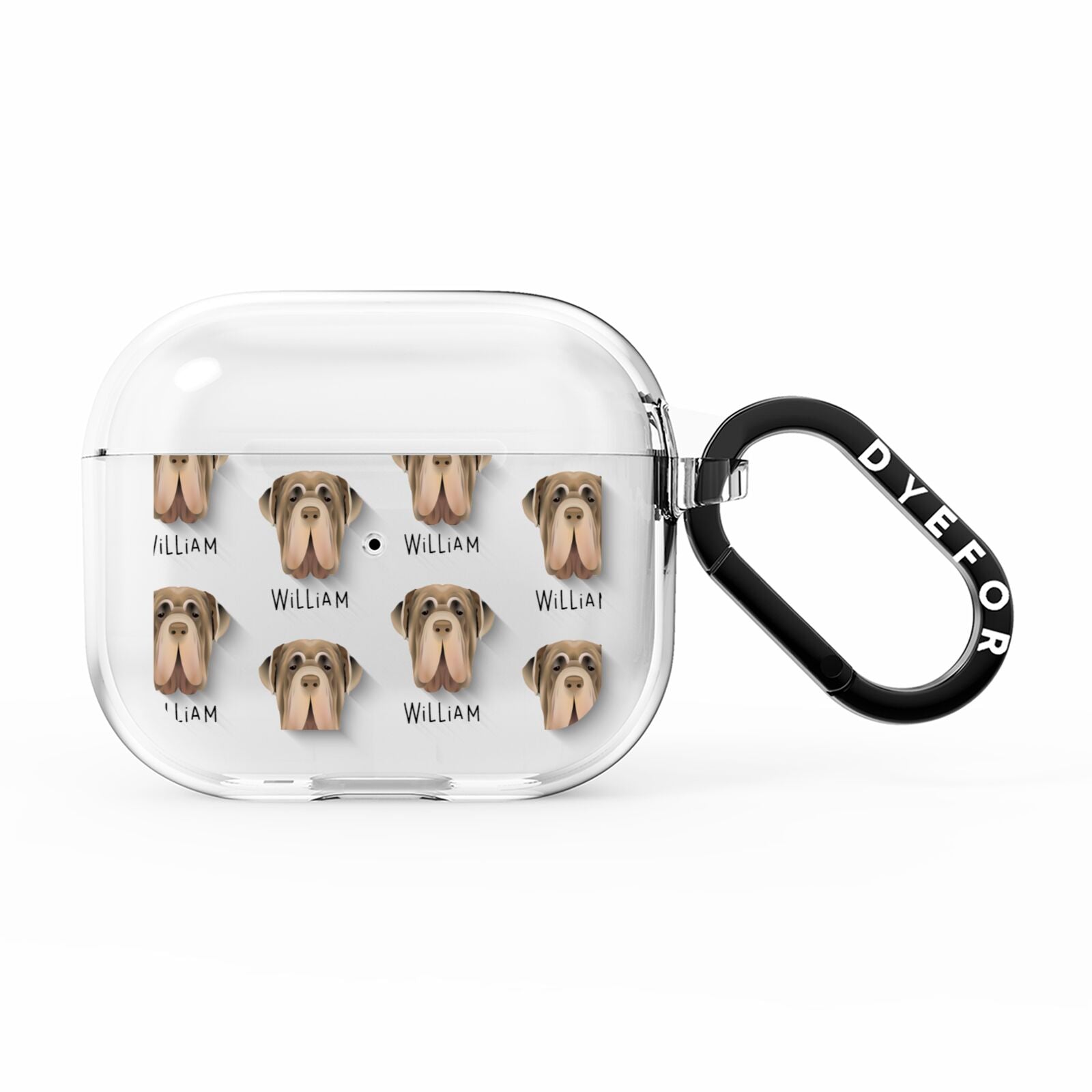 Neapolitan Mastiff Icon with Name AirPods Clear Case 3rd Gen