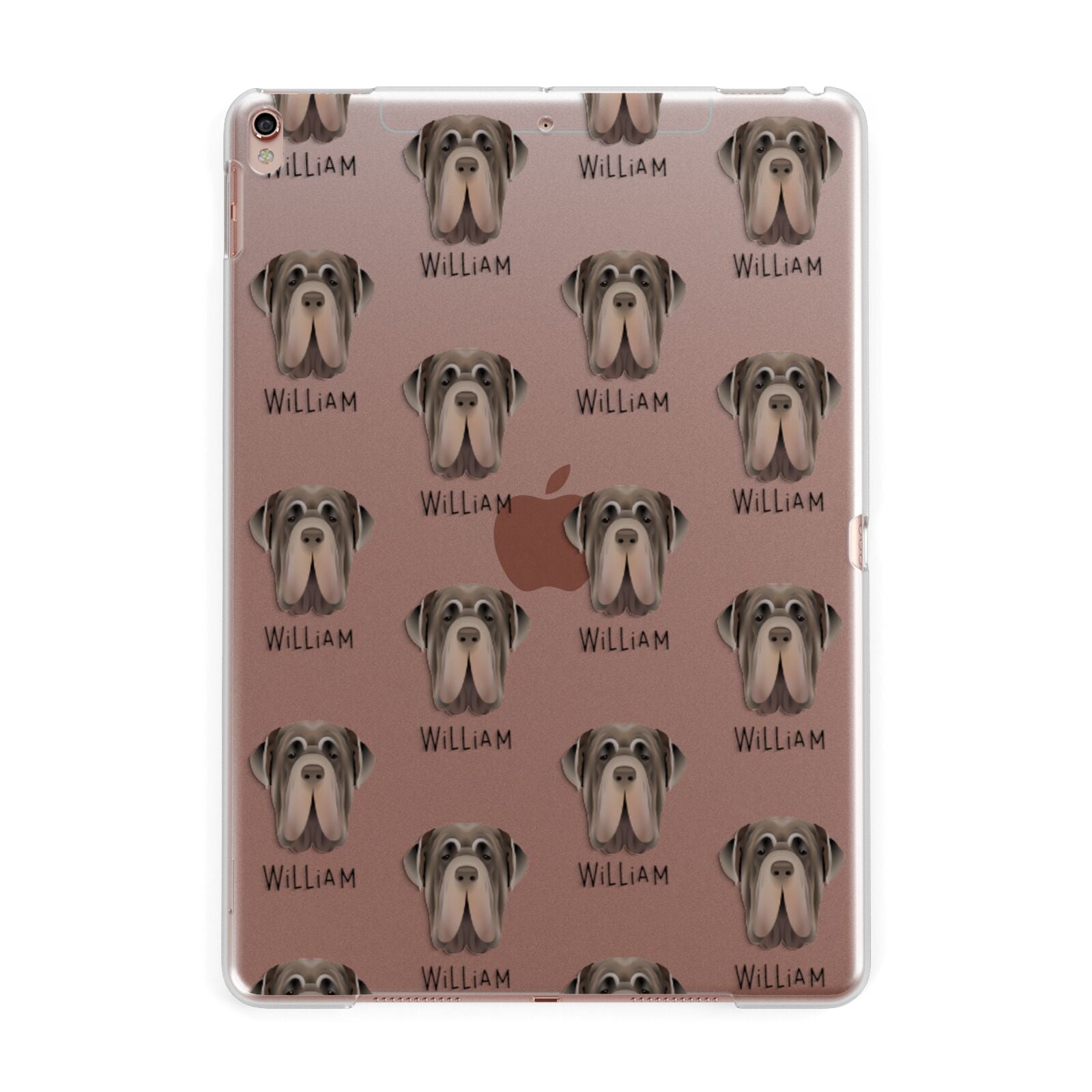 Neapolitan Mastiff Icon with Name Apple iPad Rose Gold Case