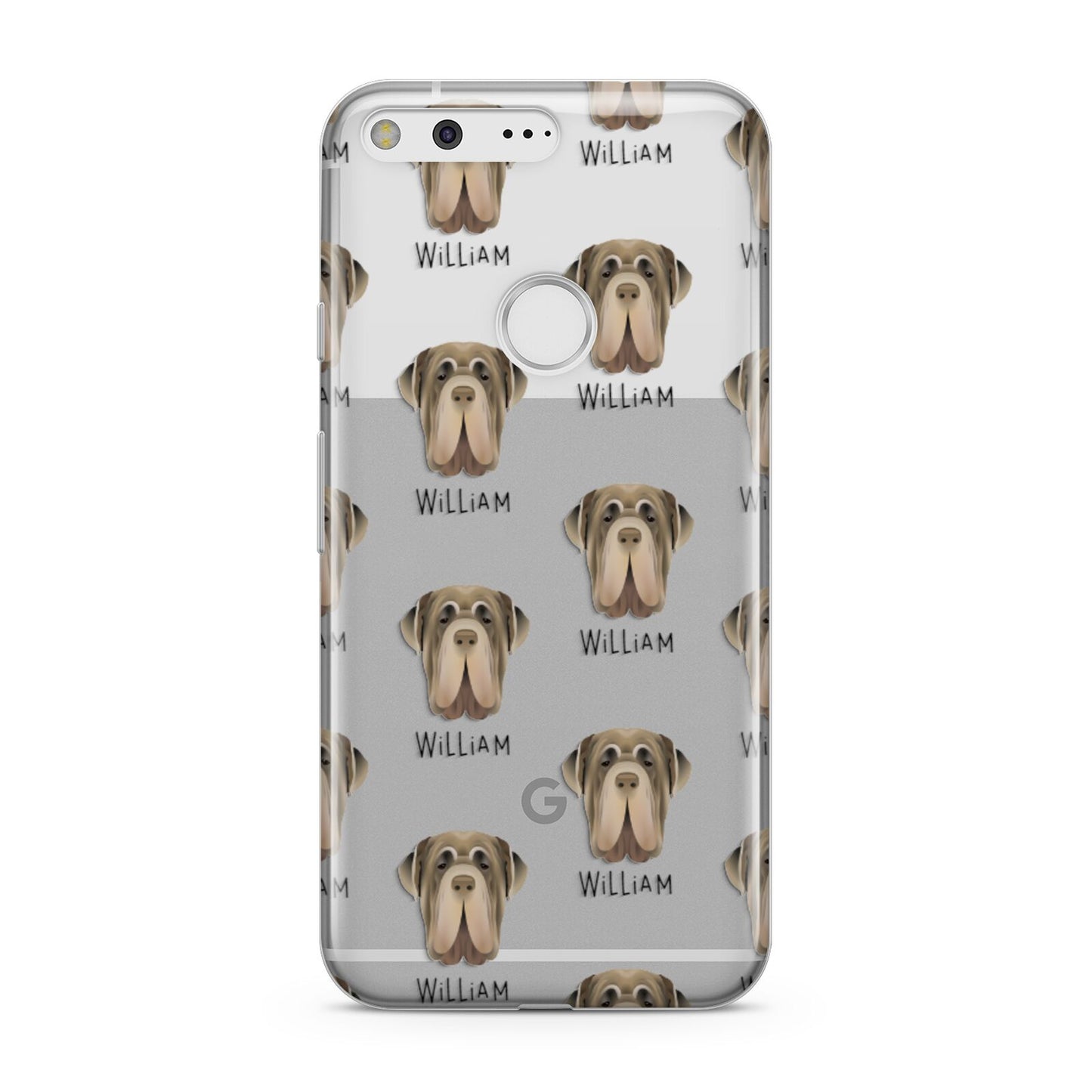 Neapolitan Mastiff Icon with Name Google Pixel Case