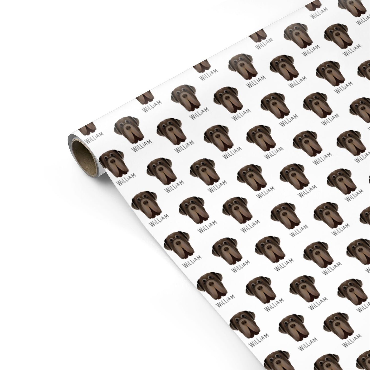 Neapolitan Mastiff Icon with Name Personalised Gift Wrap