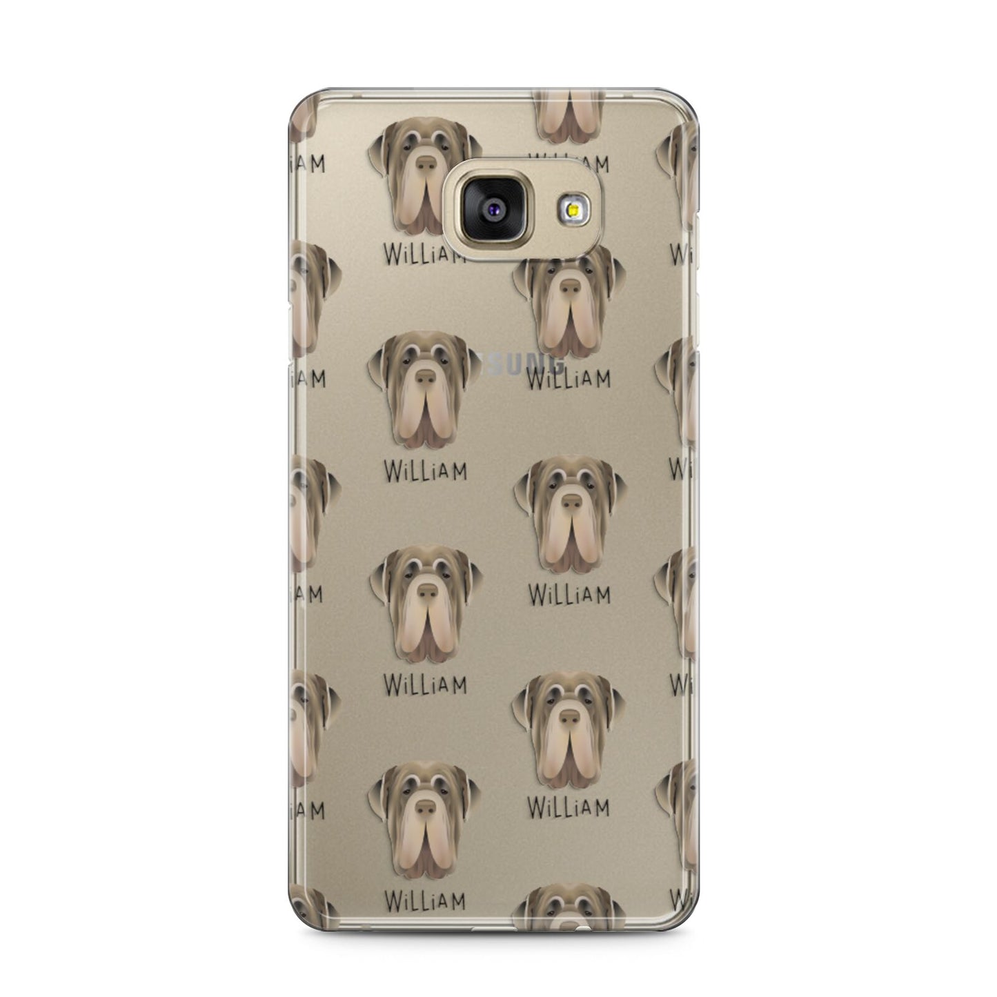 Neapolitan Mastiff Icon with Name Samsung Galaxy A5 2016 Case on gold phone