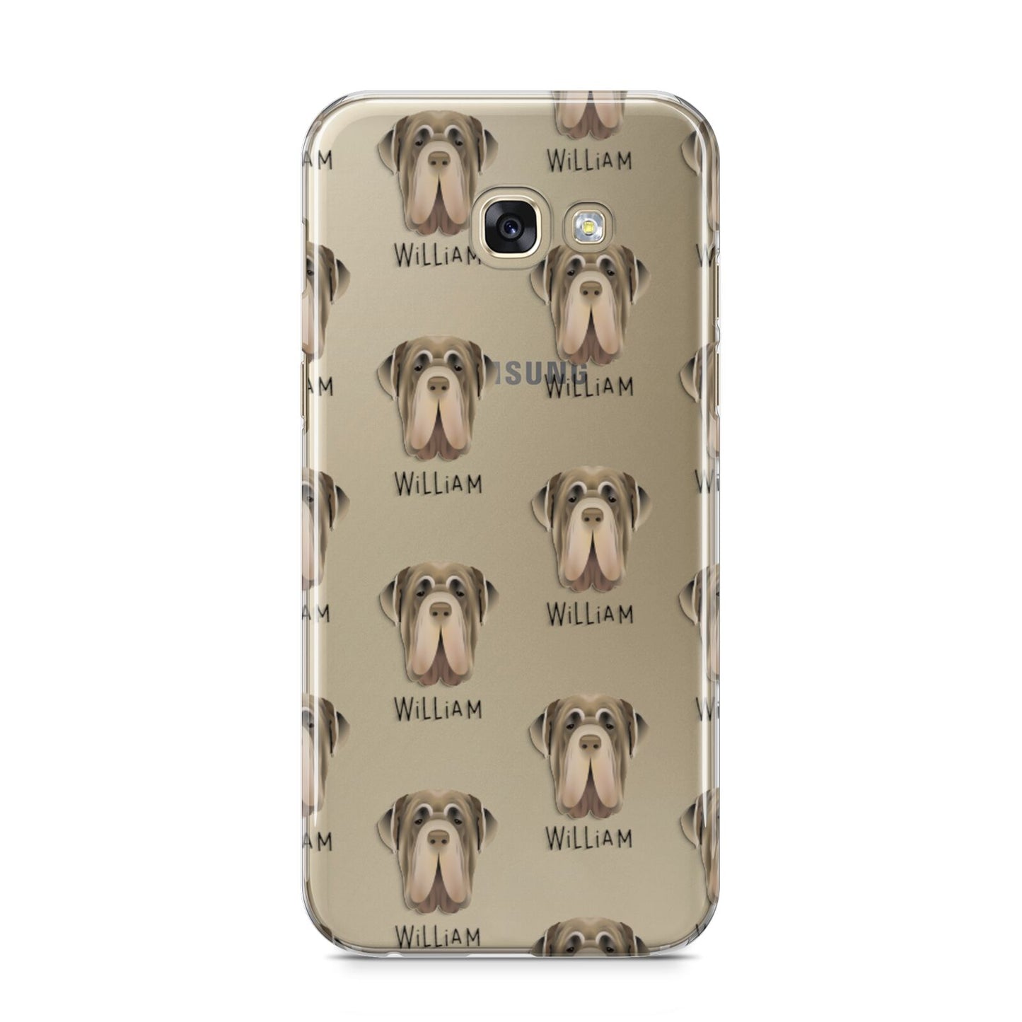 Neapolitan Mastiff Icon with Name Samsung Galaxy A5 2017 Case on gold phone