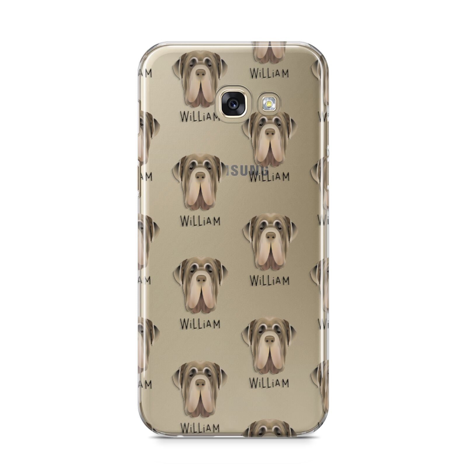 Neapolitan Mastiff Icon with Name Samsung Galaxy A5 2017 Case on gold phone