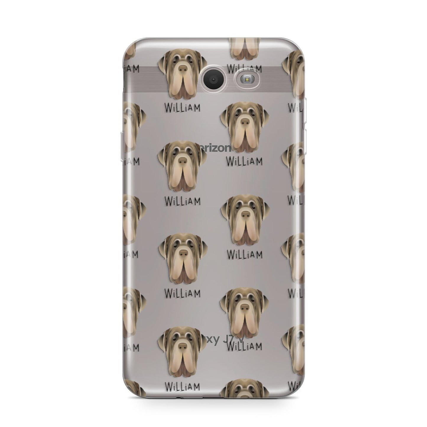 Neapolitan Mastiff Icon with Name Samsung Galaxy J7 2017 Case