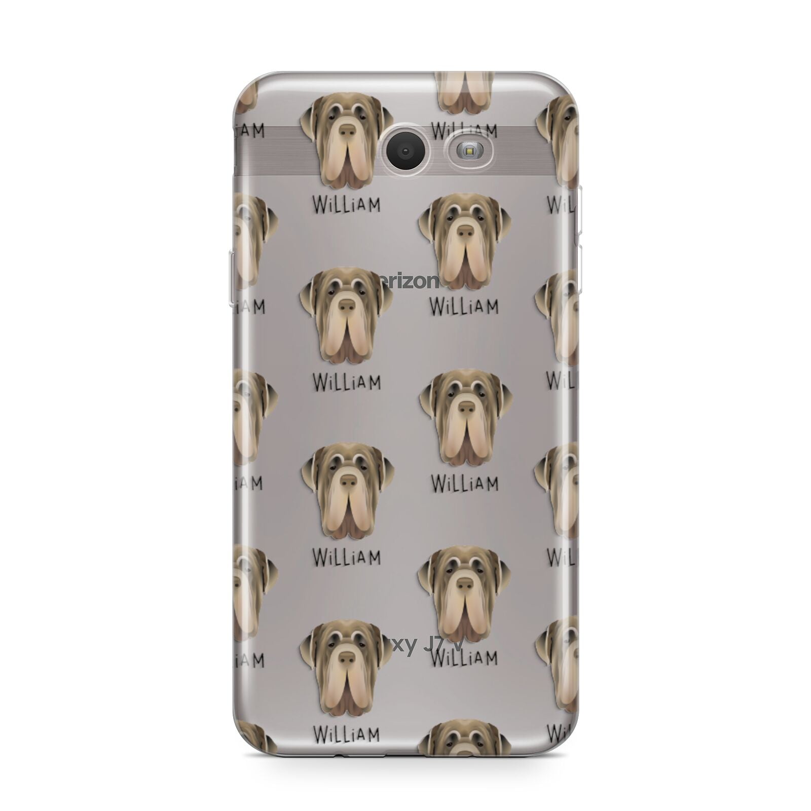 Neapolitan Mastiff Icon with Name Samsung Galaxy J7 2017 Case