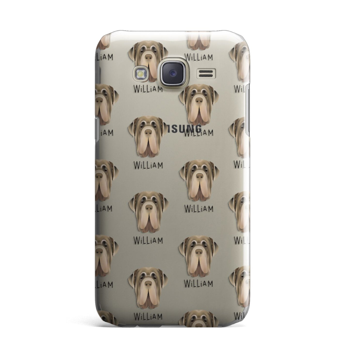 Neapolitan Mastiff Icon with Name Samsung Galaxy J7 Case