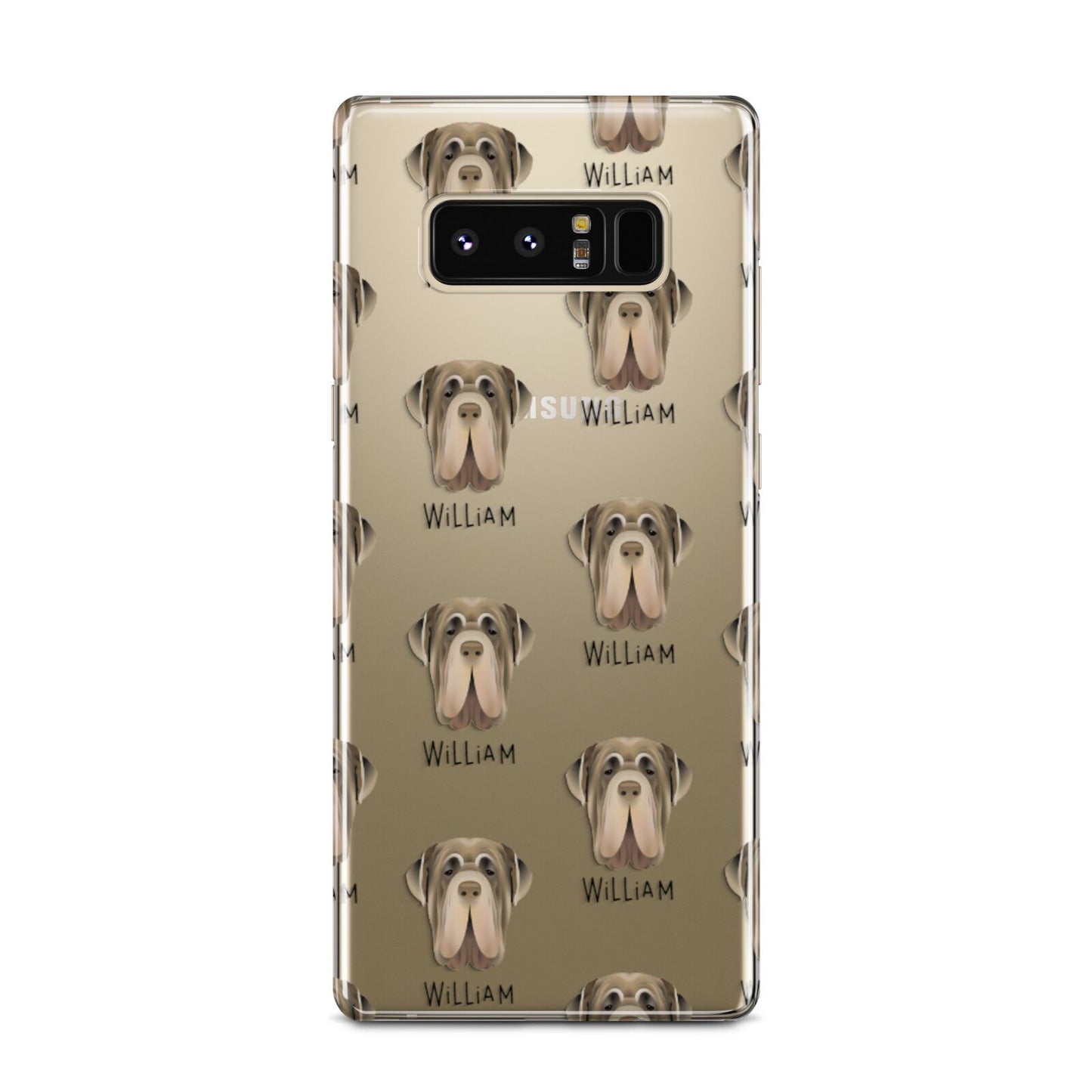 Neapolitan Mastiff Icon with Name Samsung Galaxy Note 8 Case