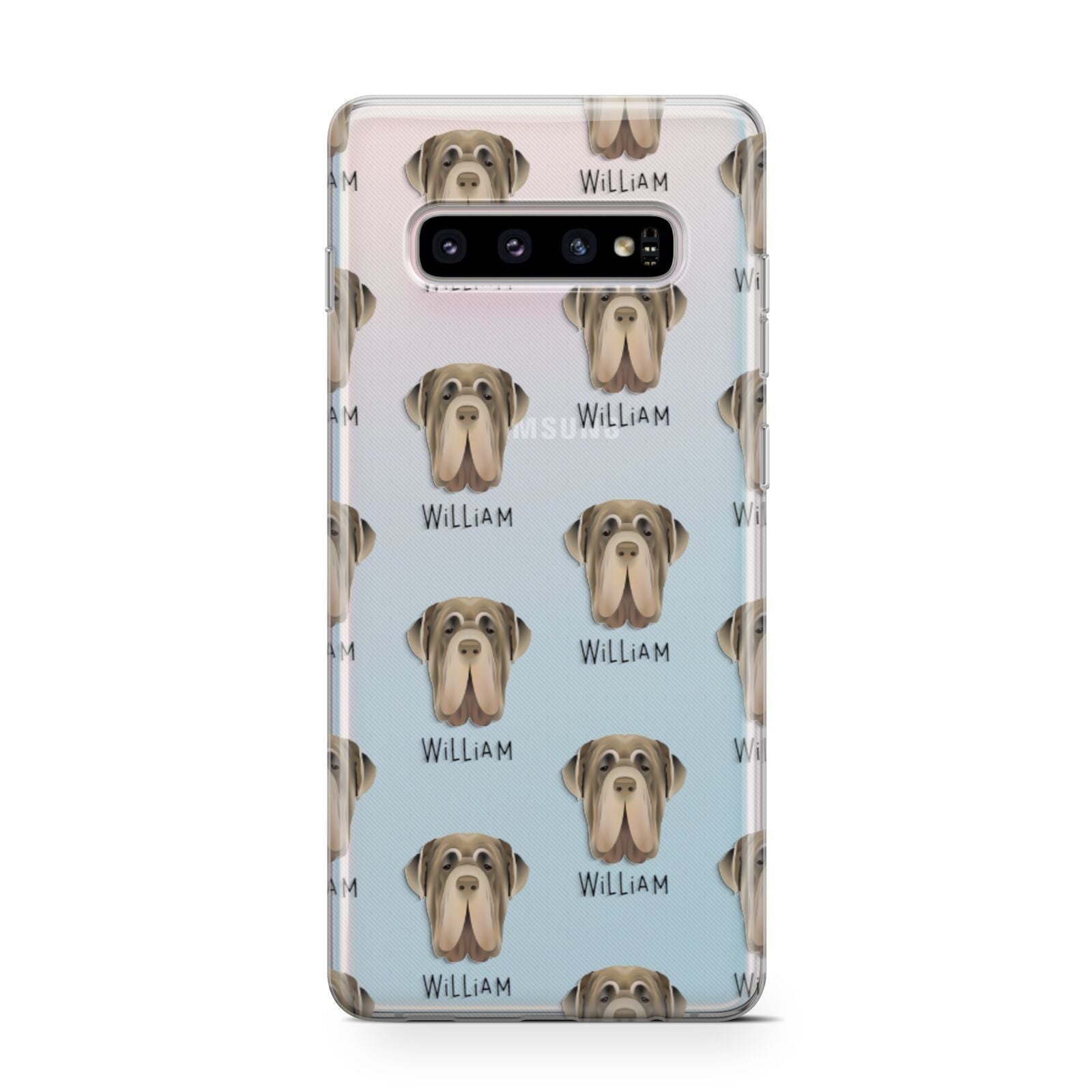 Neapolitan Mastiff Icon with Name Samsung Galaxy S10 Case