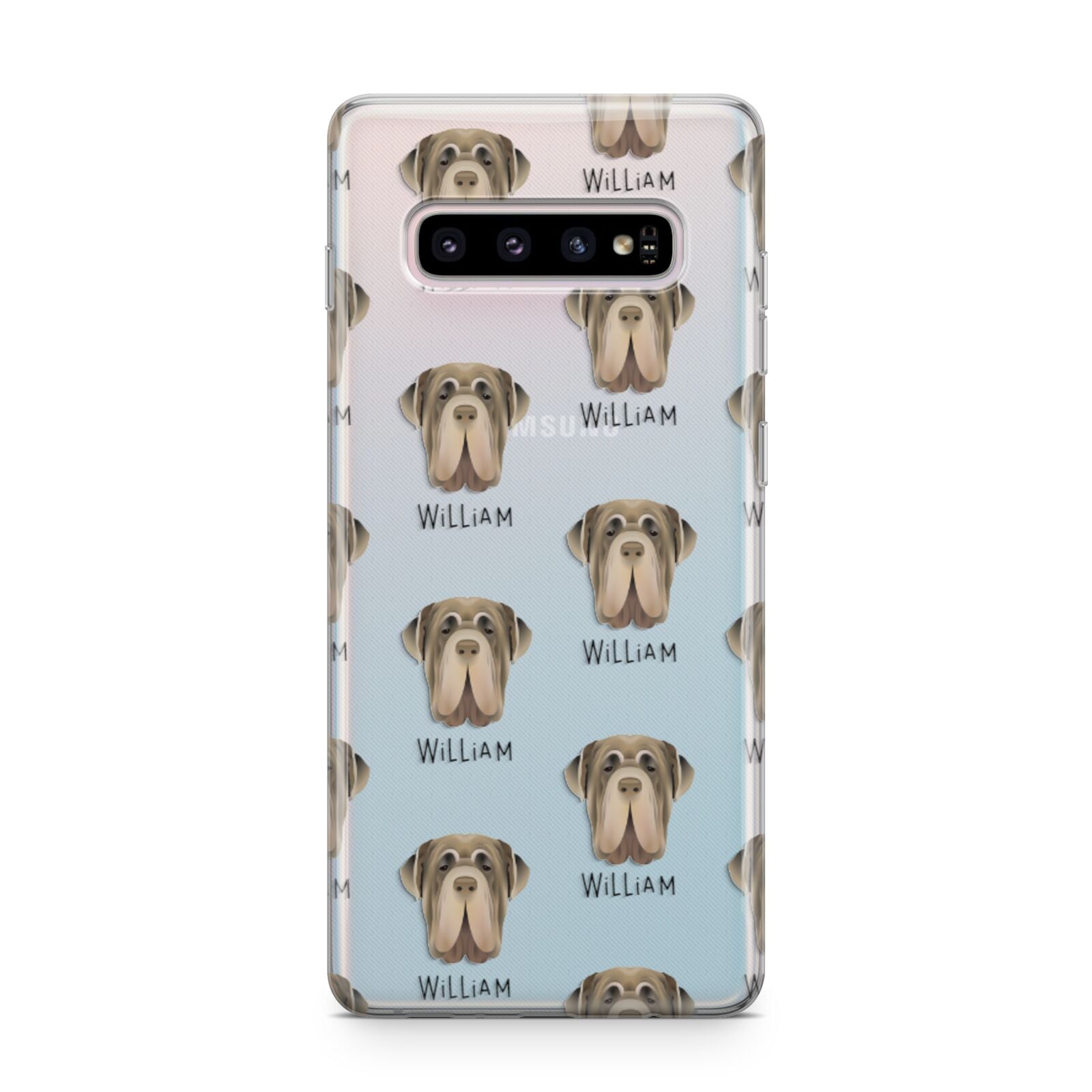 Neapolitan Mastiff Icon with Name Samsung Galaxy S10 Plus Case