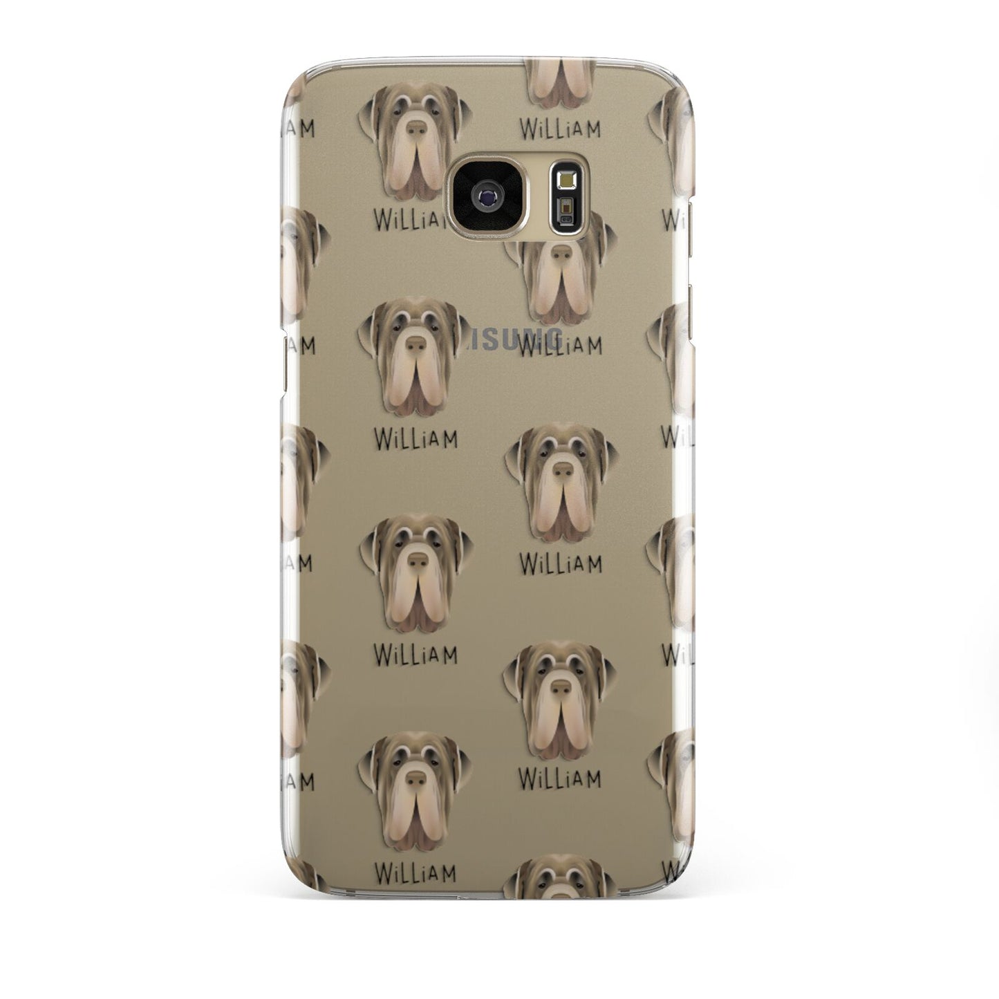 Neapolitan Mastiff Icon with Name Samsung Galaxy S7 Edge Case