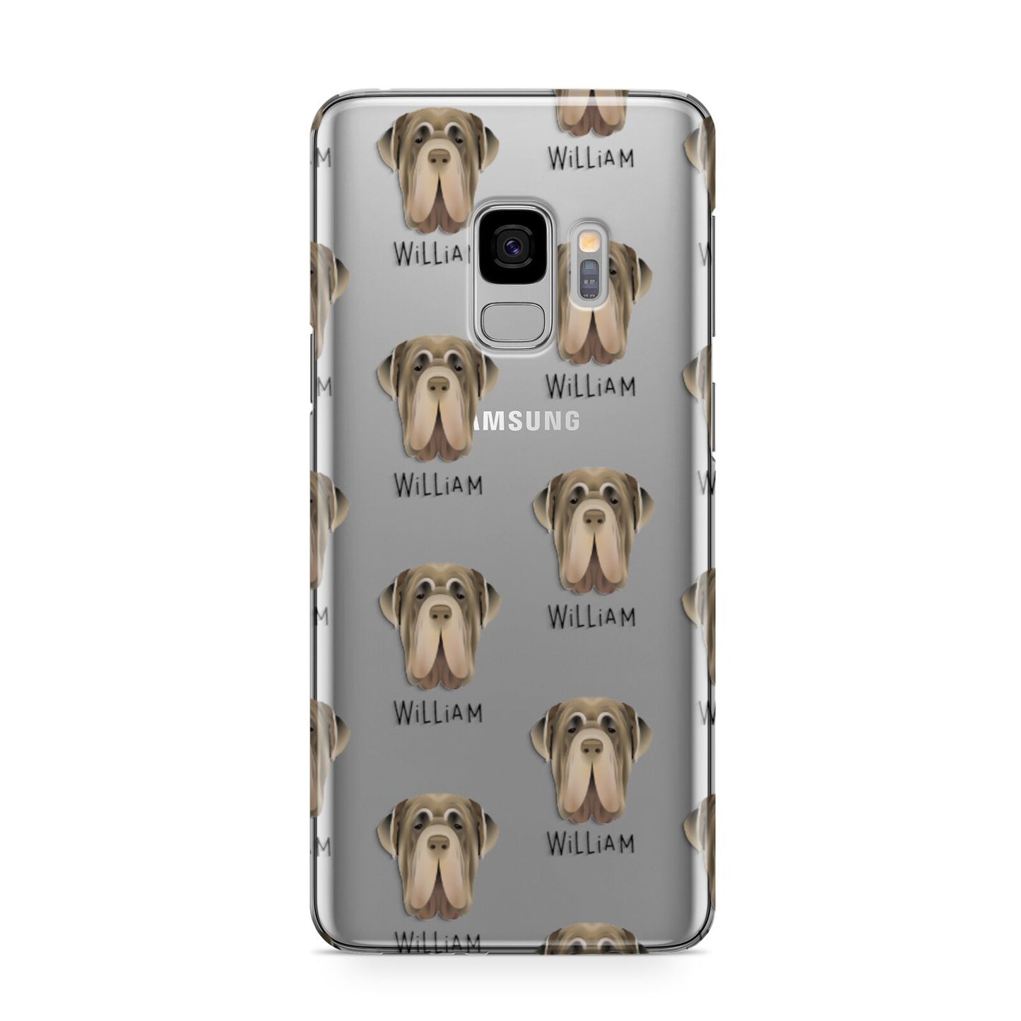 Neapolitan Mastiff Icon with Name Samsung Galaxy S9 Case