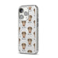 Neapolitan Mastiff Icon with Name iPhone 14 Pro Glitter Tough Case Silver Angled Image