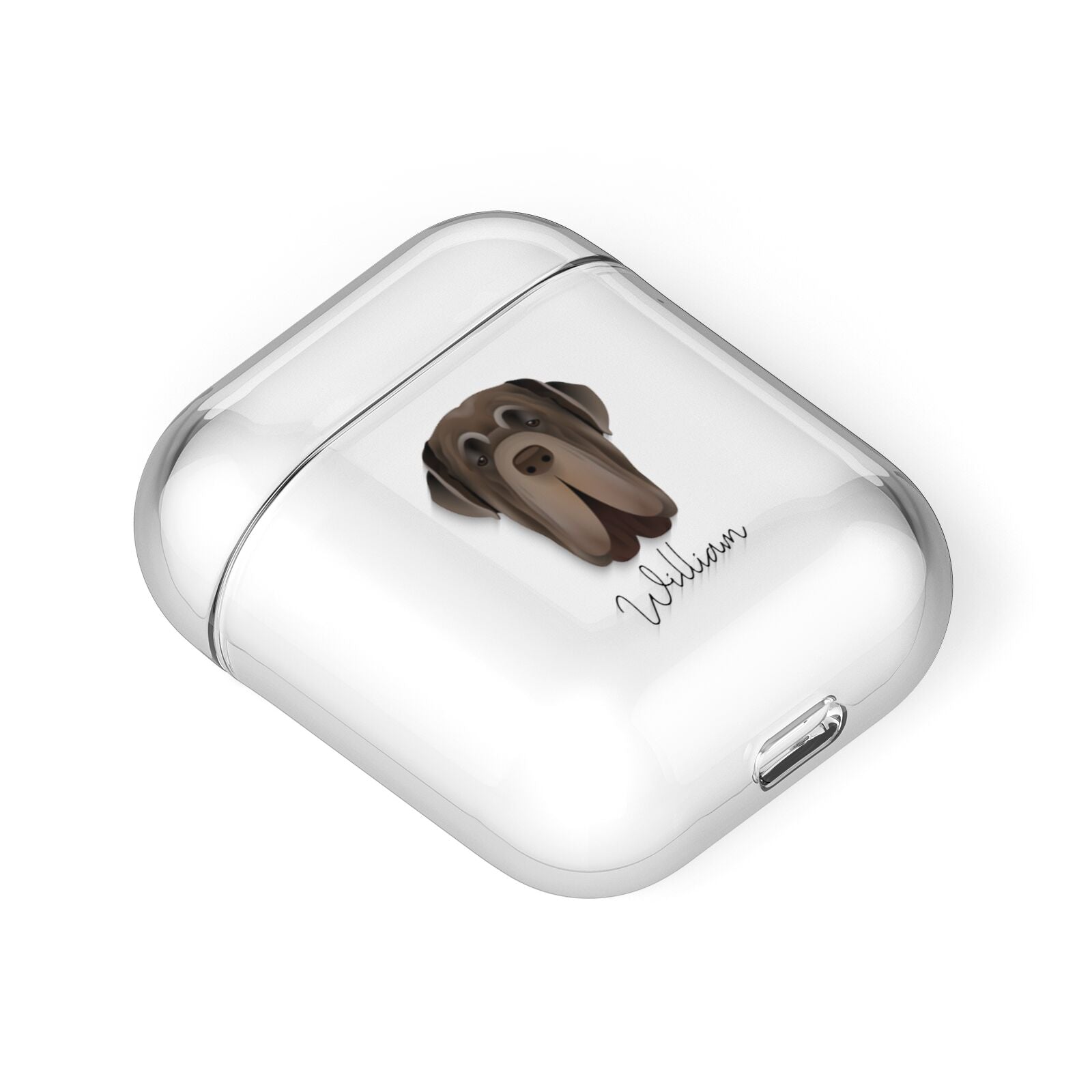 Neapolitan Mastiff Personalised AirPods Case Laid Flat