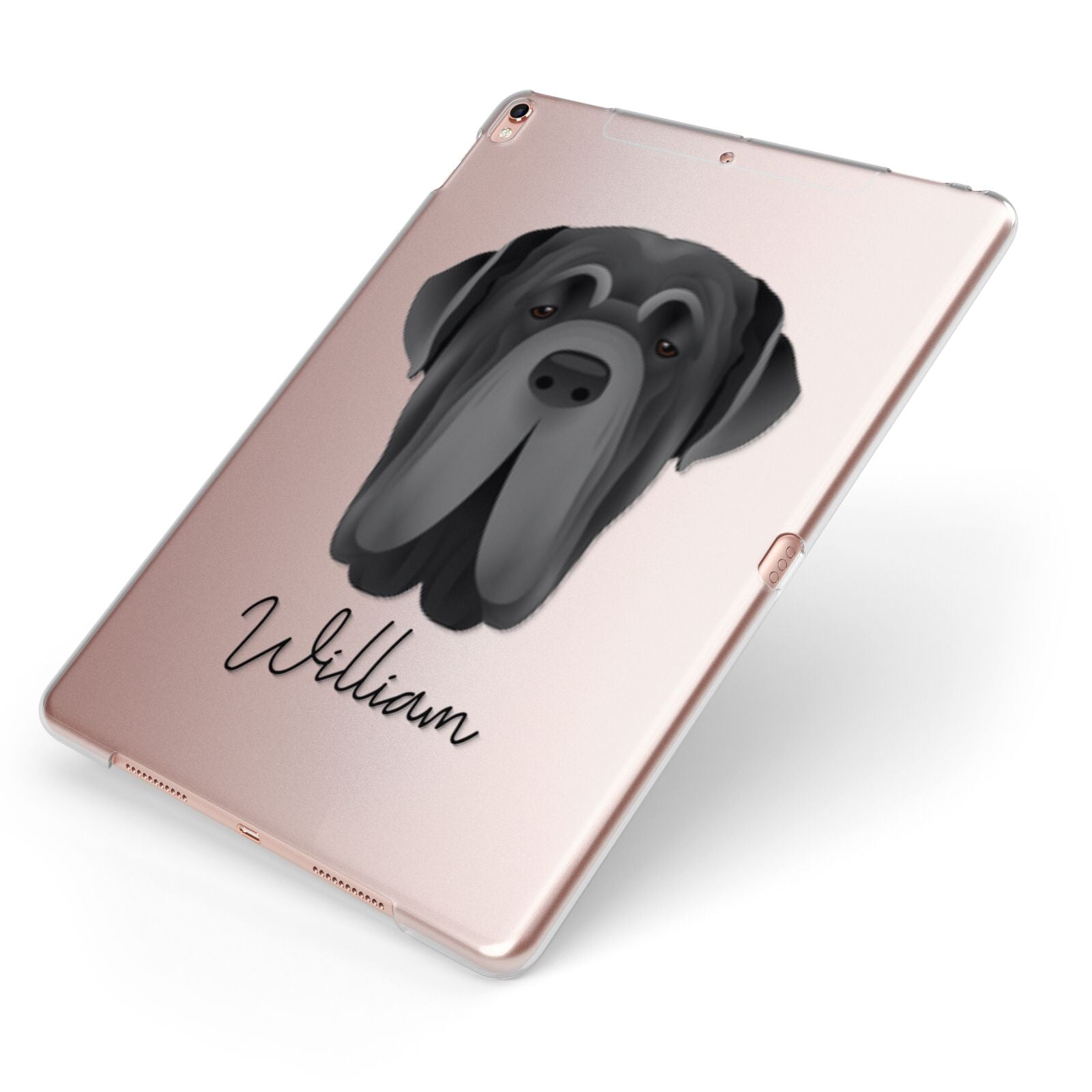 Neapolitan Mastiff Personalised Apple iPad Case on Rose Gold iPad Side View