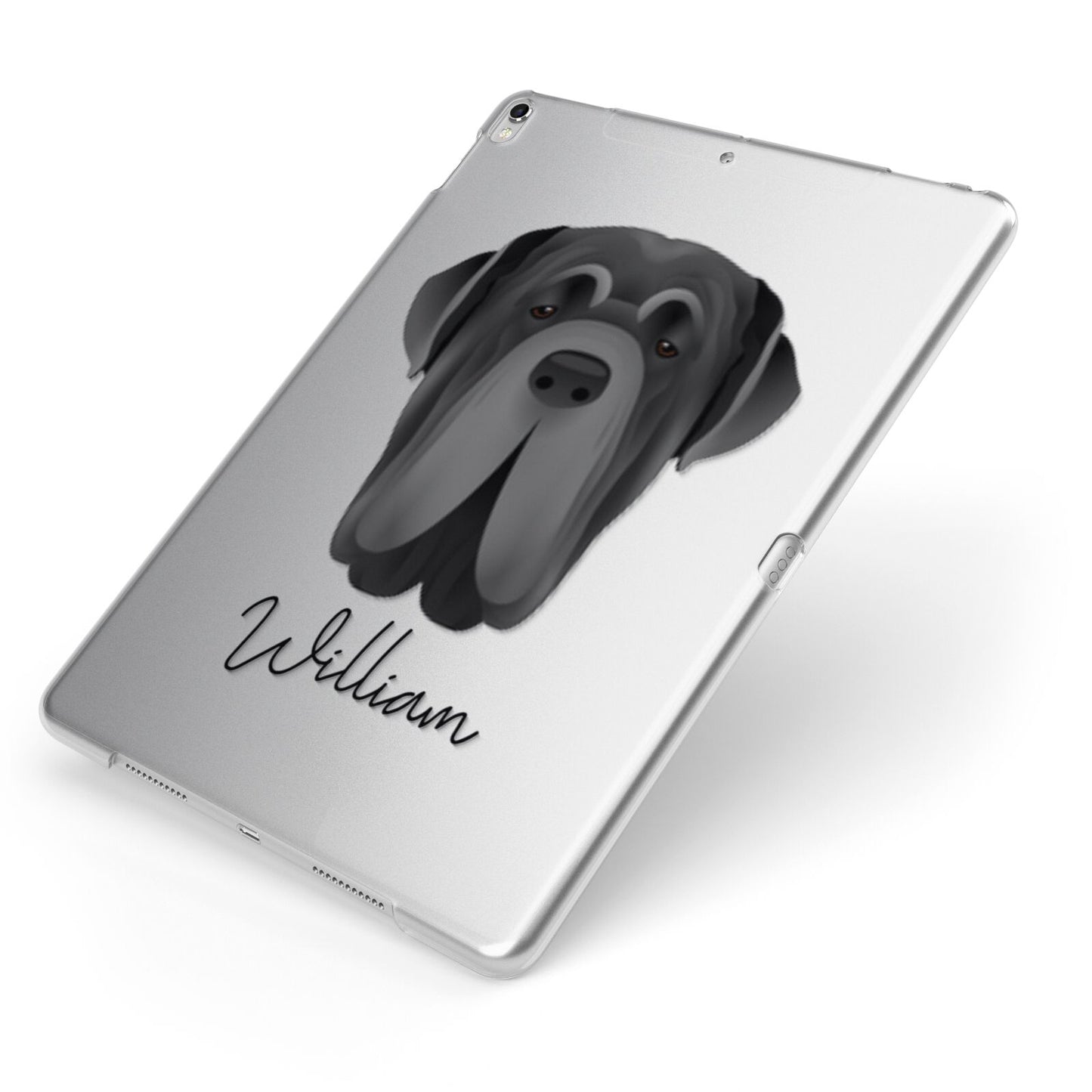 Neapolitan Mastiff Personalised Apple iPad Case on Silver iPad Side View