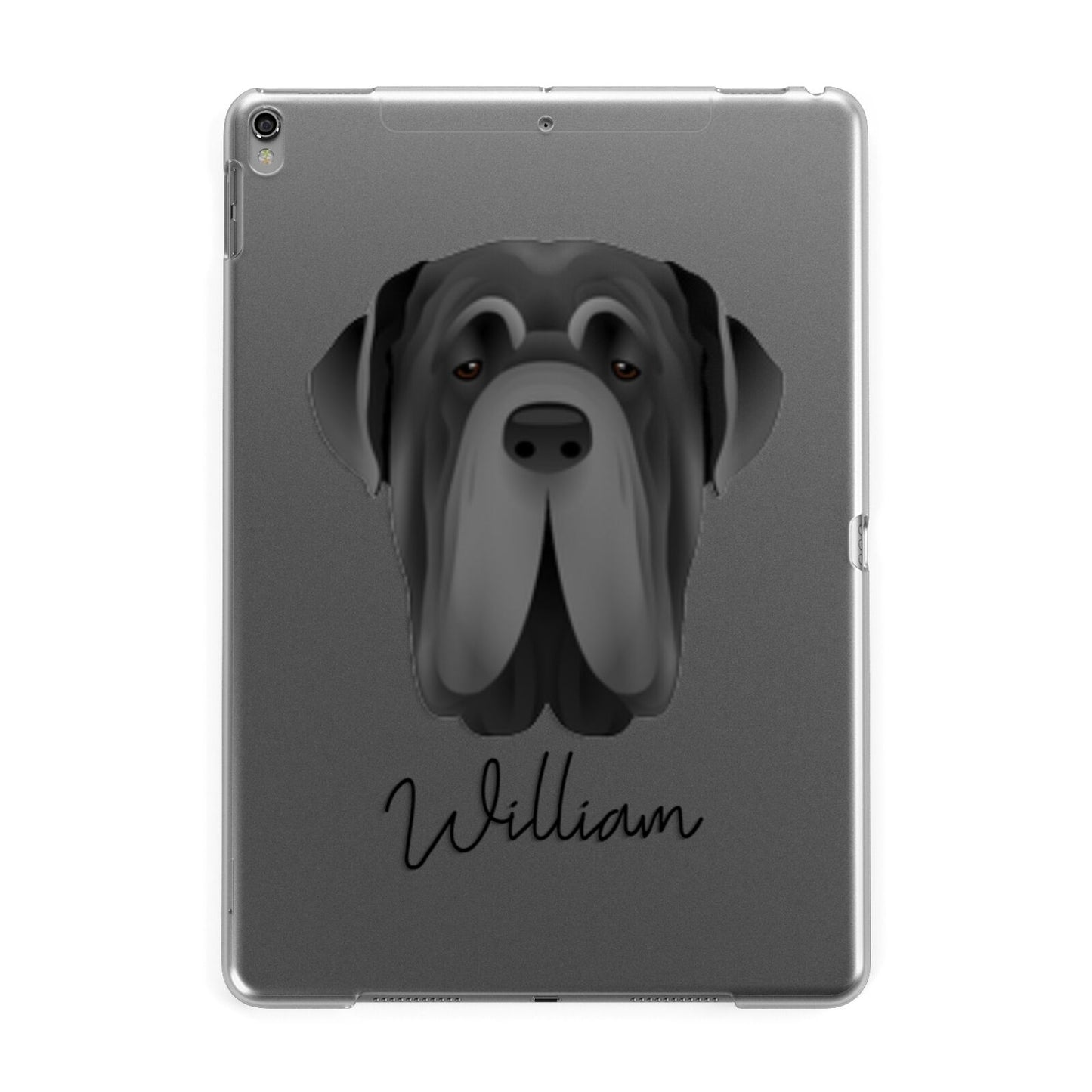 Neapolitan Mastiff Personalised Apple iPad Grey Case