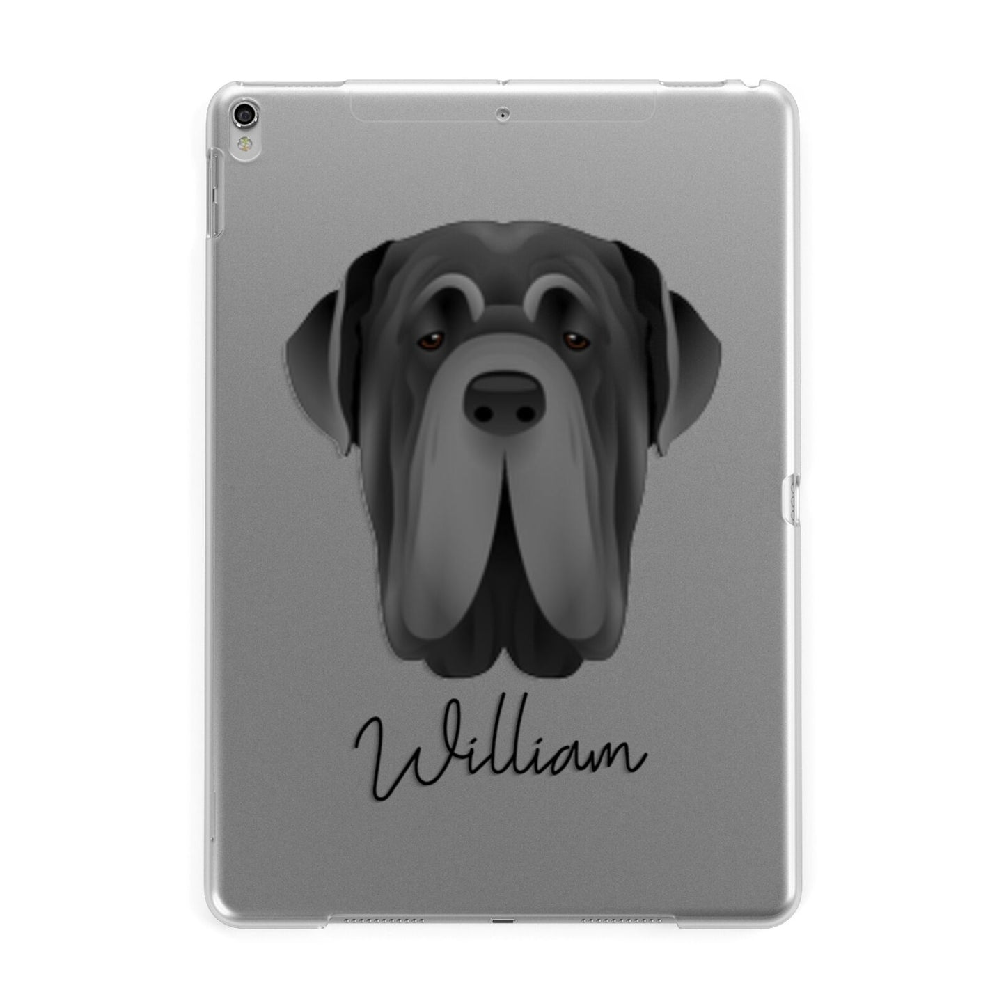 Neapolitan Mastiff Personalised Apple iPad Silver Case