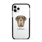 Neapolitan Mastiff Personalised Apple iPhone 11 Pro in Silver with Black Impact Case