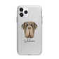 Neapolitan Mastiff Personalised Apple iPhone 11 Pro in Silver with Bumper Case
