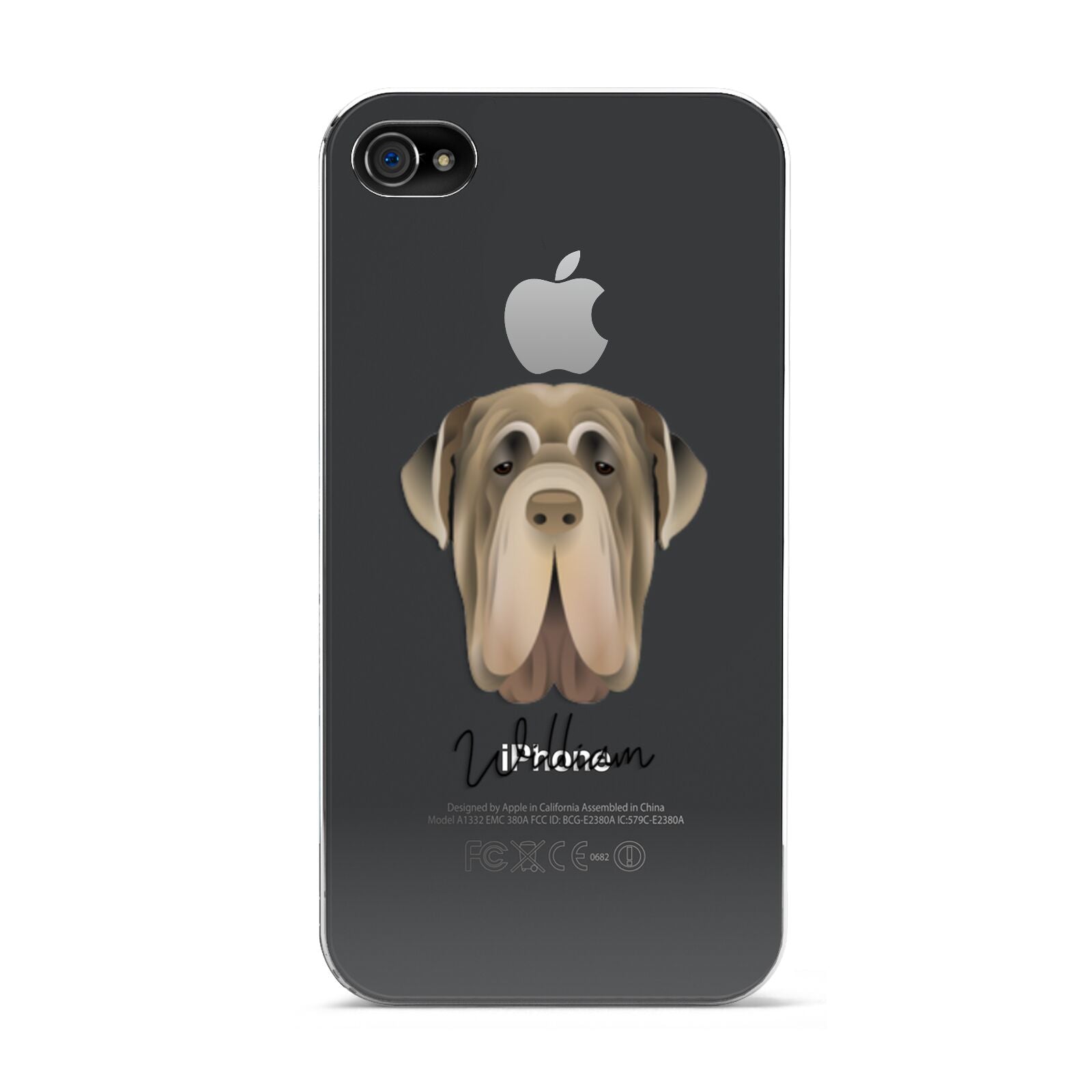 Neapolitan Mastiff Personalised Apple iPhone 4s Case