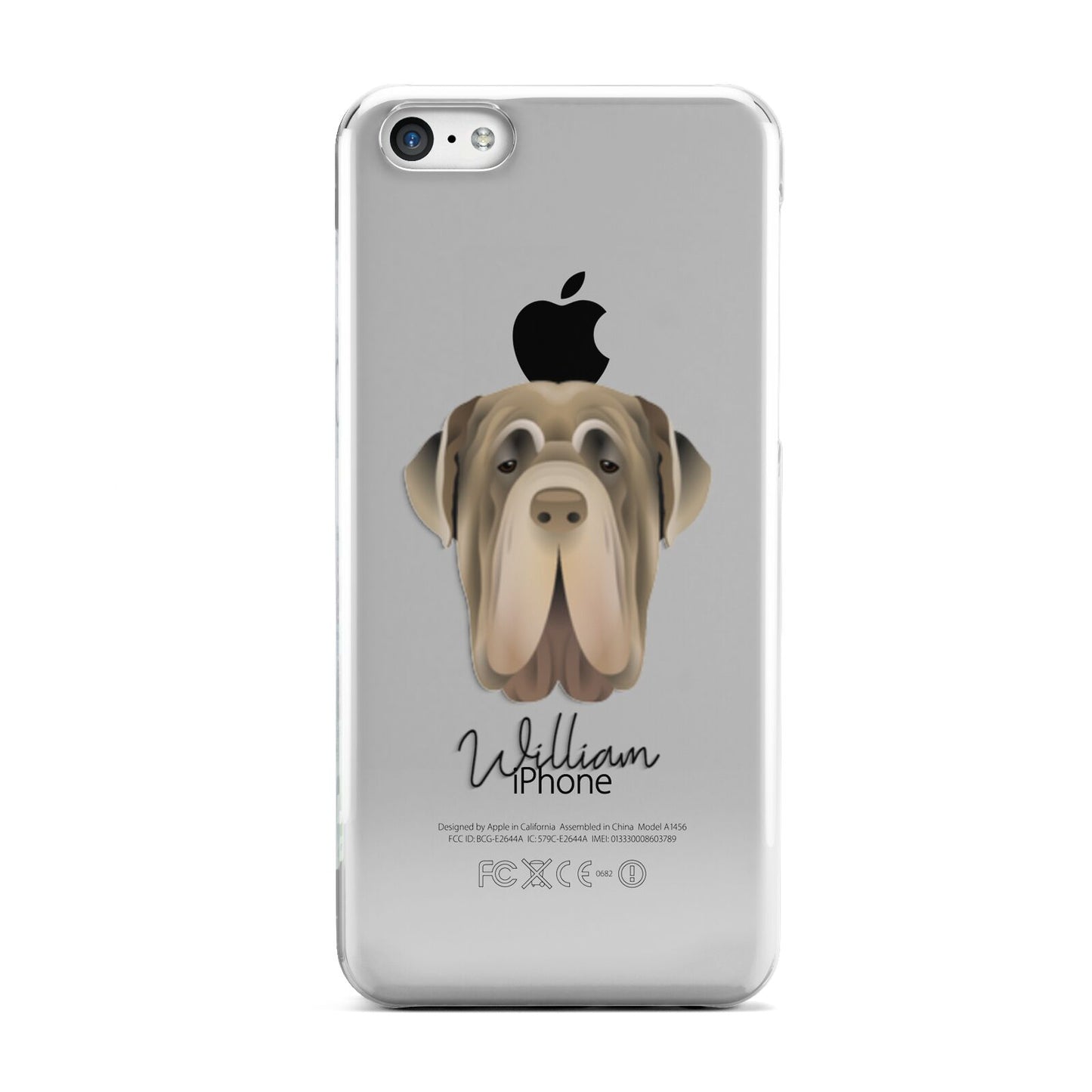 Neapolitan Mastiff Personalised Apple iPhone 5c Case