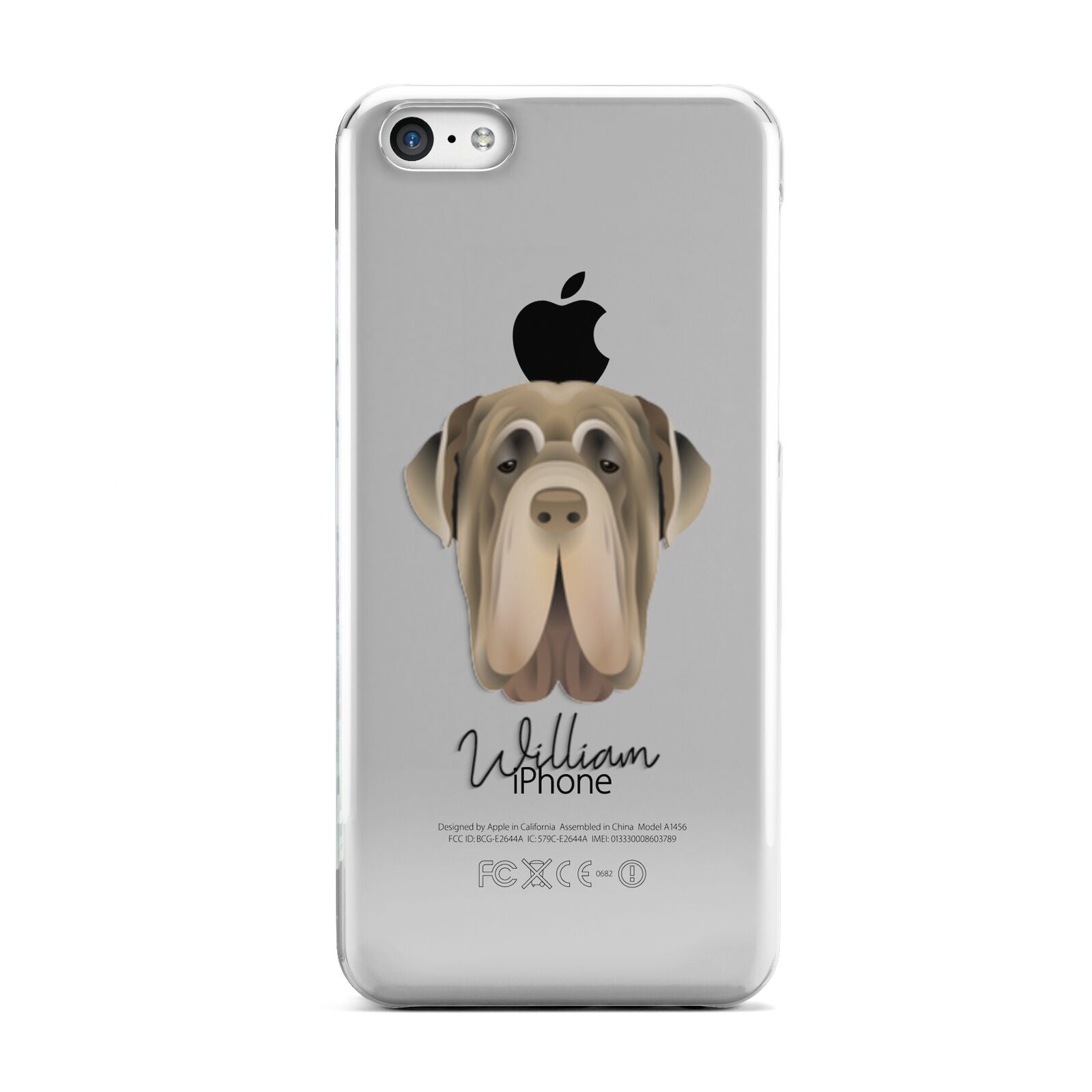 Neapolitan Mastiff Personalised Apple iPhone 5c Case