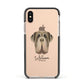 Neapolitan Mastiff Personalised Apple iPhone Xs Impact Case Black Edge on Gold Phone