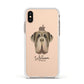 Neapolitan Mastiff Personalised Apple iPhone Xs Impact Case White Edge on Gold Phone