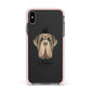 Neapolitan Mastiff Personalised Apple iPhone Xs Max Impact Case Pink Edge on Black Phone