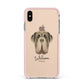 Neapolitan Mastiff Personalised Apple iPhone Xs Max Impact Case Pink Edge on Gold Phone