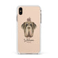 Neapolitan Mastiff Personalised Apple iPhone Xs Max Impact Case White Edge on Gold Phone