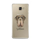 Neapolitan Mastiff Personalised Samsung Galaxy A3 2016 Case on gold phone
