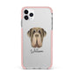 Neapolitan Mastiff Personalised iPhone 11 Pro Max Impact Pink Edge Case