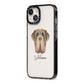 Neapolitan Mastiff Personalised iPhone 13 Black Impact Case Side Angle on Silver phone